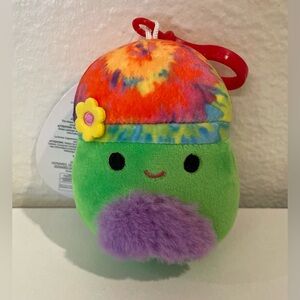 Squishmallow 3.5” NWT Garo Rainbow Mushroom Plush Clip‎ Toys
